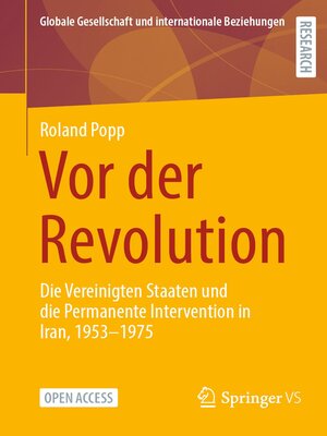 cover image of Vor der Revolution